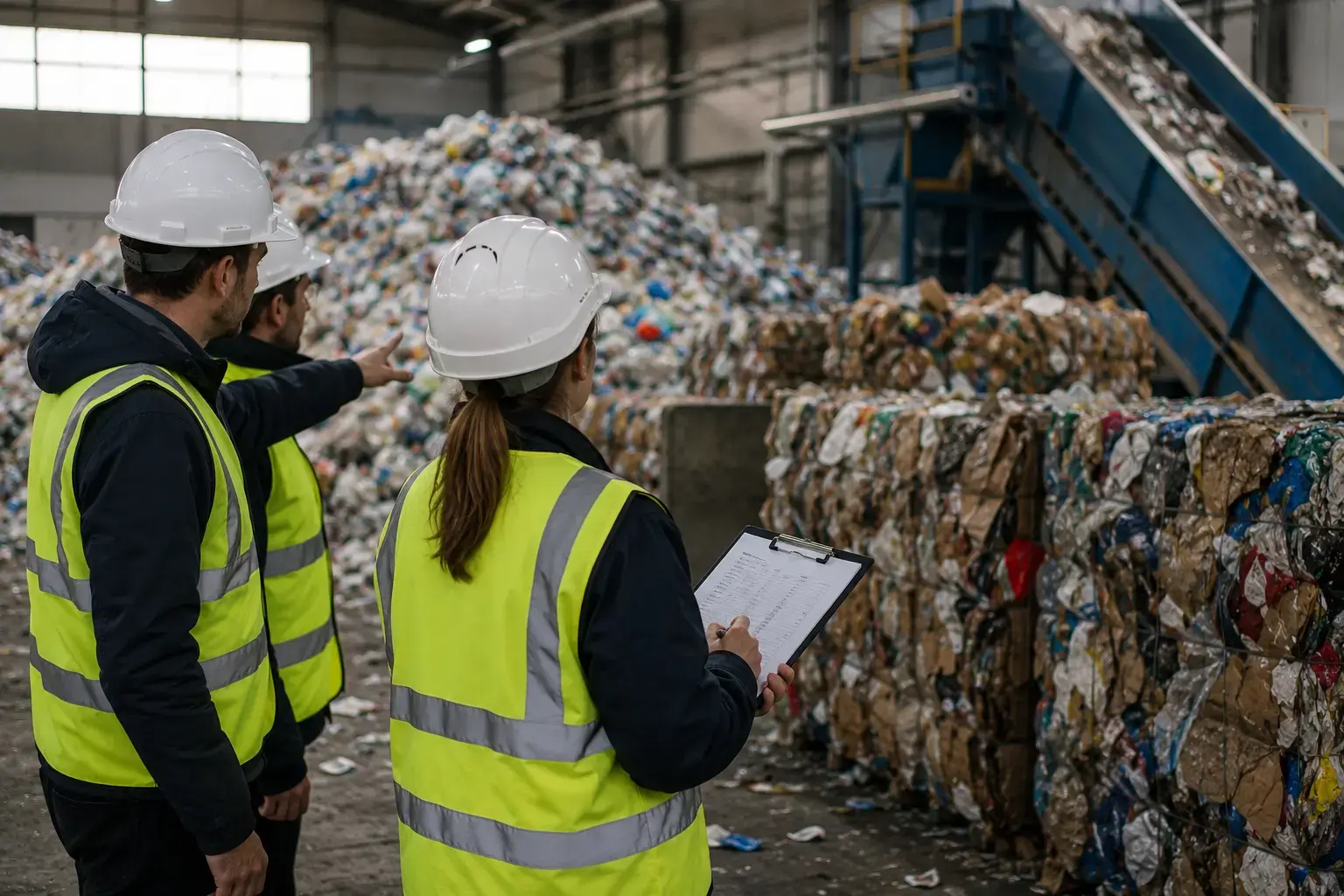 Équipe conseil RecySolution sur site · audit gisement